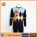 Fashion wholesale knitted 100% wool sweater